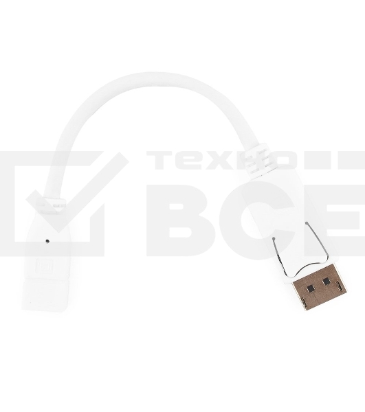 Переходник miniDisplayPort - DisplayPort, Cablexpert A-mDPF-DPM-001-W, 20F/20M, длина 16см, белый, пакет