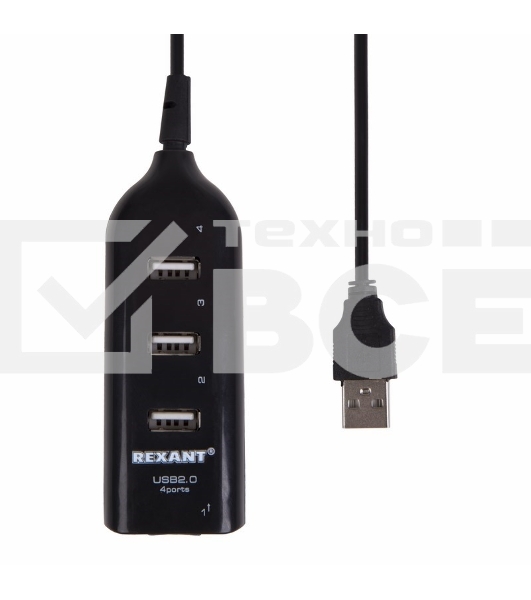Разветвитель USB 2.0 Rexant на 4 порта