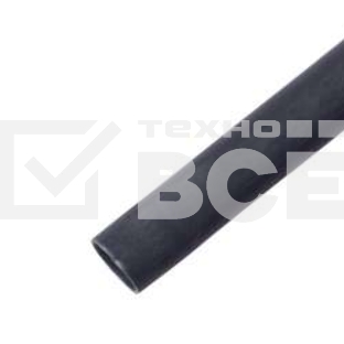 Трубка термоусадочная двустенная клеевая 6/2 (3:1) 1м черный Rexant 20-6008