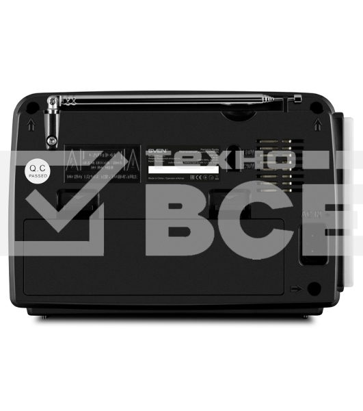 Радиоприёмник SVEN SRP-535 чёрный (3 Вт, FM/AM/SW, USB, SD/microSD, 900 мАч, 2 х D/UM, фонарь)