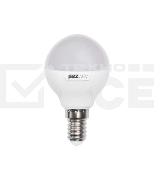 Лампа светодиодная PLED-SP G45 9Вт шар 5000К холод. бел. E14 820лм 230В JazzWay 2859600A