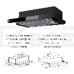 Вытяжка встраиваемая LEX HUBBLE G 600 BLACK  570м3/час LED лампы, фото 1