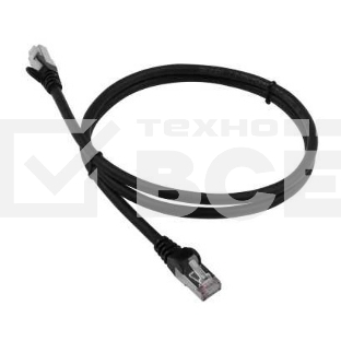 Патч-корд Lanmaster LAN-PC45/S6A-1.0-BK FTP вилка RJ-45-вилка RJ-45 кат.6А 1м черный LSZH (уп.:1шт)