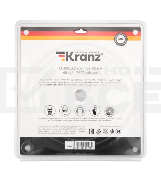 Диск пильный 300 мм х 48 зуб х 32/30 мм Kranz