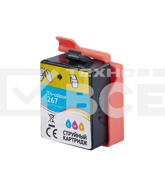 Струйный картридж Sakura C13T26704010 (267 Colour) для Epson, триколор, 11,4 мл., 200 к.