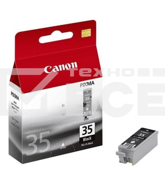 Картридж струйный Canon PGI-35Bk (1509B001) черный (9.30 мл, 200 стр.) для Canon PIXMA iP100, iP110