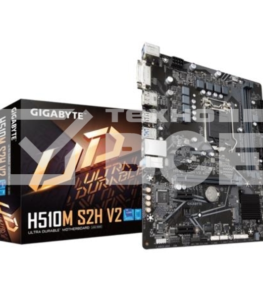 Материнская плата Gigabyte H510M H V2, LGA 1200, Intel H470, 2xDDR4, 4xSATA 6 Гбит/с, 1xM.2, 1xPCIe 3.0 x16, 1xPCIe 3.0 x1, 1xHDMI, 1xVGA, 1x 1Gb LAN, 2xUSB-A 3.2 Gen 1, 4xUSB-A 2.0, 3x3.5 мм, 7.1, Micro ATX