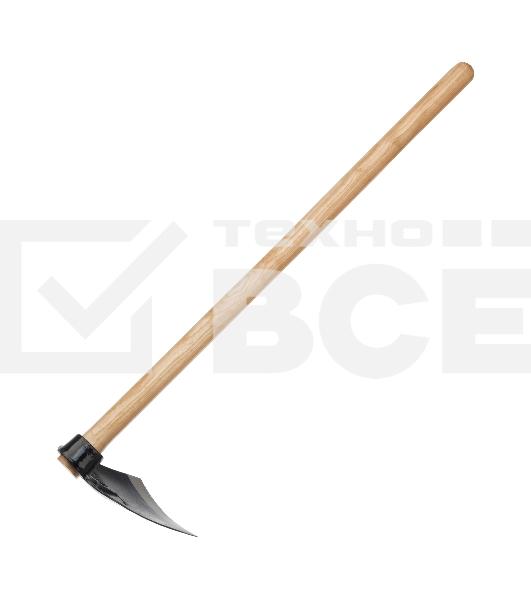 Кетмень, 175х265х900 мм, цельнокованый, деревянный лакированный черенок Сибртех