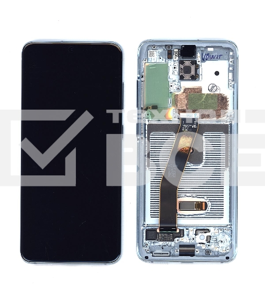 Дисплей для Samsung Galaxy S20 SM-G980F голубой