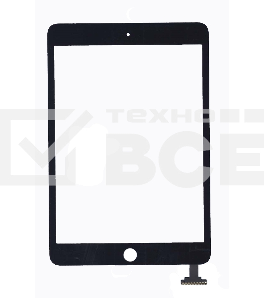 Сенсорное стекло (тачскрин) Ipad mini 3 (retina) no IC (A1599, A1600), черное