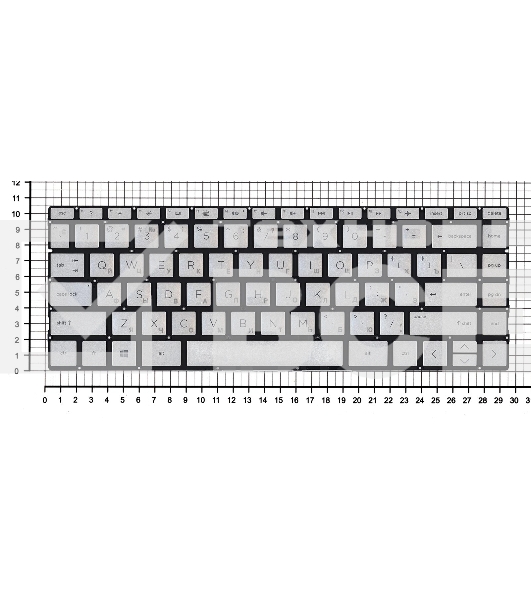 Клавиатура для ноутбука HP Envy 13-AH золото