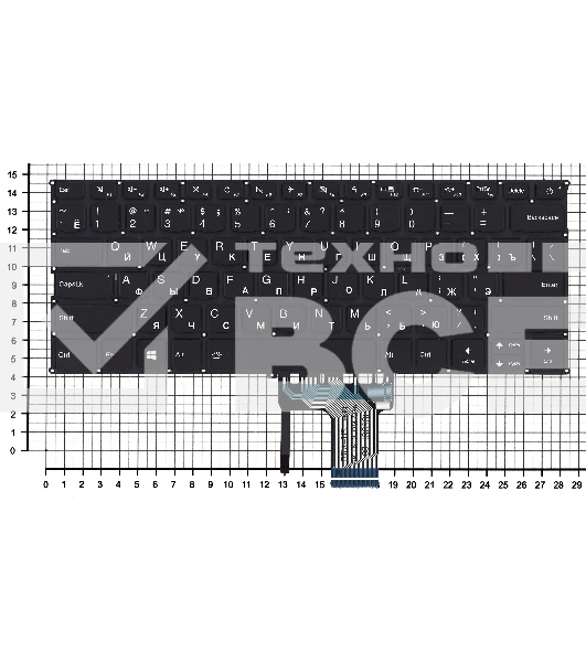 Клавиатура для ноутбука Lenovo IdeaPad 320S-13 черная с подсветкой