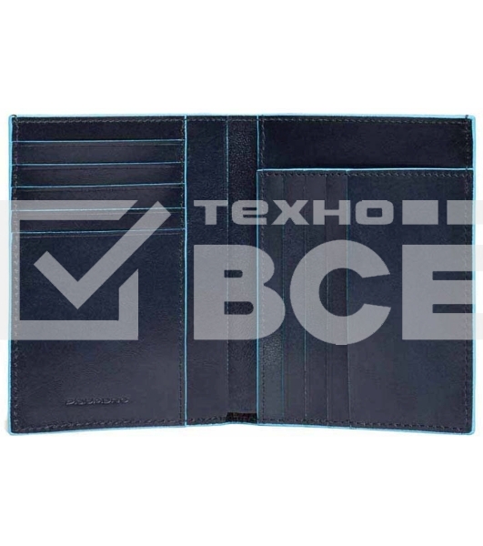 Кошелек мужской Piquadro Blue Square PU1393B2/BLU2, натур.кожа, темно-синий