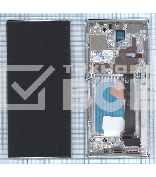 Дисплей для Samsung Galaxy Note 20 Ultra SM-N985F в сборе с тачскрином и рамкой OLED белый