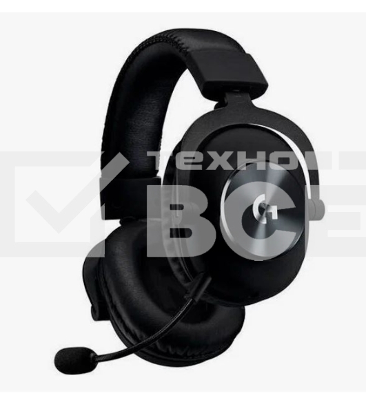 Наушники с микрофоном Logitech G Pro X черный 2м мониторные оголовье (981-000819)
