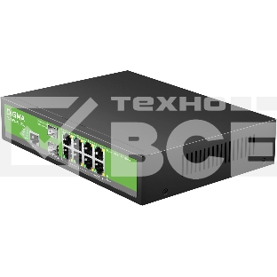 Коммутатор Digma DSP708G-2S-T135 (L2+) 8x1Gbит/с 2SFP 8PoE 8PoE+ 135W управляемый