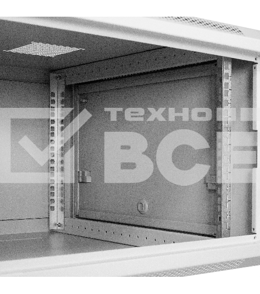Шкаф телекоммуникационный 19' настенный 6U ExeGate EC-WM-6U.600.G.GREY (19', 6U, 600x600x370 мм (ШхГхВ), передняя дверь закаленное стекло, съемные боковые панели, пыле- и влагозащита IP23, светло-серый RAL 7035)