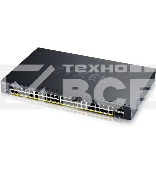 Коммутатор XGS1935-52HP, 52 Port Smart Managed PoE Switch, 48x Gigabit PoE and 4x 10G SFP+, hybrid mode, standalone or NebulaFlex Cloud, 375 Watt PoE