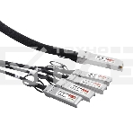 Кабель FIBO FT-Q40-4S10-DAC1m QSFP+ to 4SFP+ DAC модуль, медный кабель Belden, 1 метр, фото 1