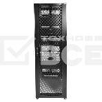 Шкаф серв.ПРОФ нап. 42U (600x1000) дверь перфор., задние двойные перфор., черный, в сборе (ШТК-СП-42.6.10-48АА-9005) (1 коробка), фото2