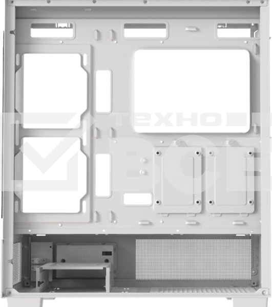 Компьютерный корпус AeroCool/Formula V Line Crystal E1 White, ATX, TYPE-C*1, USB3.0*2, Switch Display Panel
