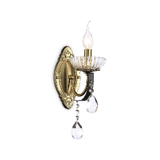 Светильник Ambrella light TR4954 BK/GD/CL черный/золото/прозрачный E14 max 40W 410*120*210