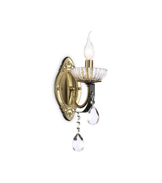 Светильник Ambrella light TR4954 BK/GD/CL черный/золото/прозрачный E14 max 40W 410*120*210