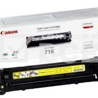 Картридж лазерный Canon Cartridge 716Y (1977B002) желтый (1500 стр.) для Canon LBP-5050/5050N