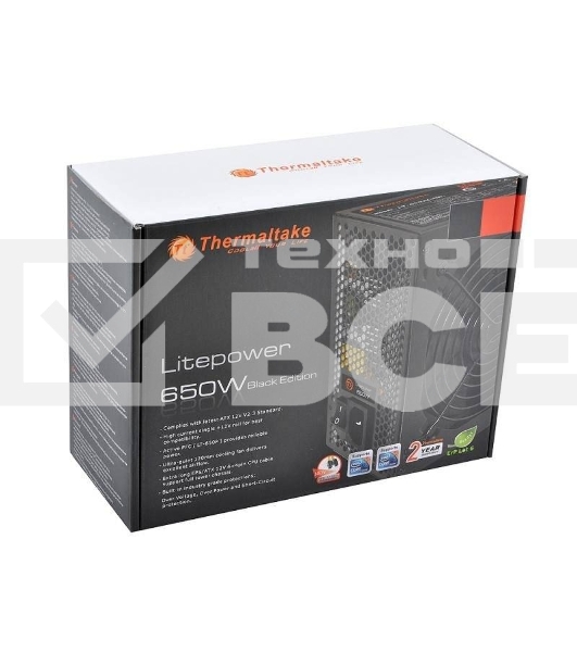 Блок питания Thermaltake Litepower (PS-LTP-0650NPCNEU-2), 650Вт, 120мм, черный