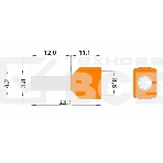 Наконечник штыревой втулочный изолированный F-12 мм 2х4 мм² (НШВи(2) 4.0-12/НГи2 4,0-12) оранжевый Rexant, фото3