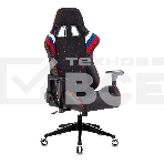 Кресло игровое Бюрократ VIKING 4 AERO RUS белый/синий/красный/черный, искусст. кожа/ткань, две подушки, фото37