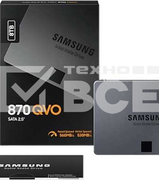 Накопитель SSD Samsung 870 QVO, 8TB, SATA III, 2.5
