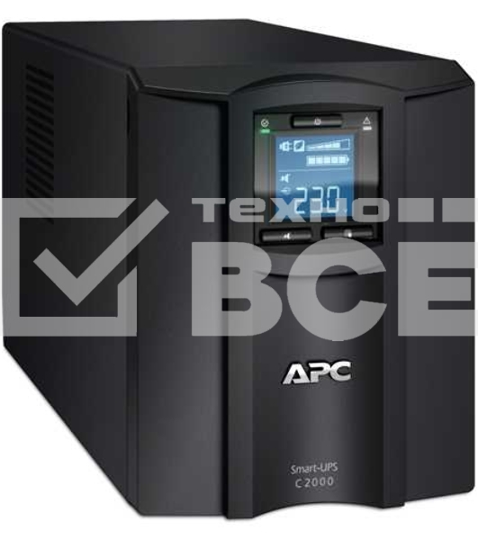 Источник бесперебойного питания APC Smart-UPS C SMC2000I 1300Вт 2000ВА черный