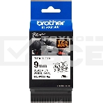 Лента для печати наклеек Brother гибкая идентификационная ламинированная TZe-FX221, шириной 9 мм, длиной 8 м, черный текст на белом фоне, фото2