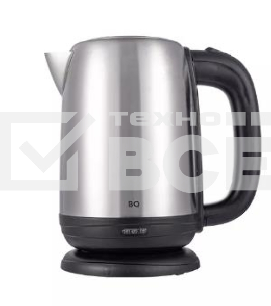 Чайник BQ KT1821S черный/стальной, мощность 2200Вт, Максимальный объем 1.7л