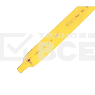 Трубка термоусаживаемая PROconnect ТУТ 15,0/7,5мм, желтая, упаковка 50 шт. по 1м,