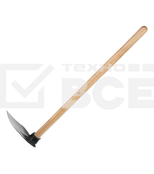 Кетмень, 175х265х900 мм, цельнокованый, деревянный лакированный черенок Сибртех