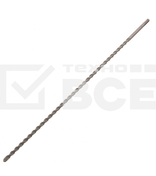 Бур по бетону Denzel двойная спираль, Cobalt W-tip, 12x600 мм, SDS PLUS