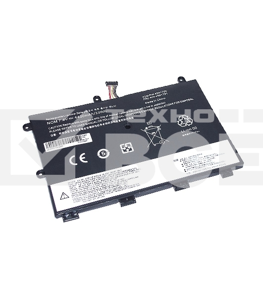 Аккумуляторная батарея для ноутбука Lenovo ThinkPad Yoga 11e (45N1750-2S2P) 7.4V 4400mAh OEM черная