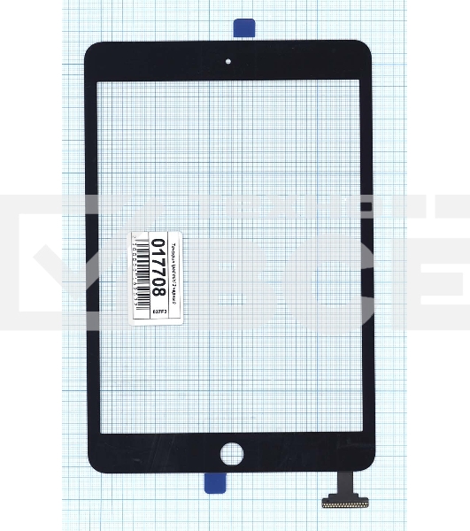 Сенсорное стекло (тачскрин) Ipad mini 3 (retina) no IC (A1599, A1600), черное