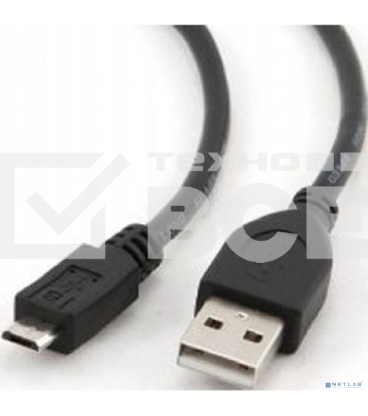 Кабель USB 2.0 Pro Cablexpert CCP-mUSB2-AMBM-1M, AM/microBM 5P, 1м, экран, черный, пакет