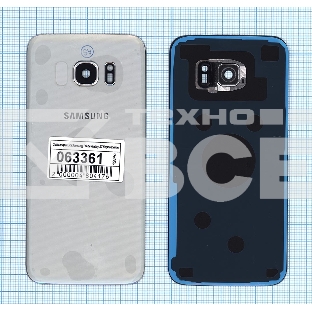 Задняя крышка для Samsung G935F Galaxy S7 Edge серебристая