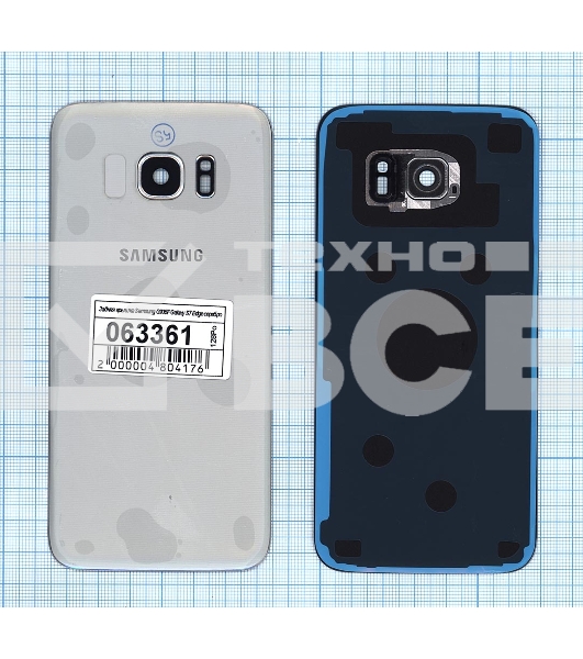 Задняя крышка для Samsung G935F Galaxy S7 Edge серебристая