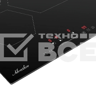 Варочная поверхность MONSHER MHI 4506, 45 см, индукция, High-Tech, inverter, 9 уровней мощности, бустер, Stop and Go, автоматическое отключение, таймер, индикатор остаточного тепла, сенсорное/слайдерное управление, цвет черный