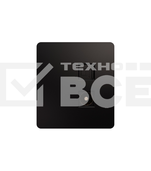 Розетка телевизионная Kranz ROUND компьютерная RJ45 кат6 + TV с/у оникс