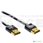 Кабель Filum HDMI Pro 2 м., slim, ver.2.0b, медь, черный, разъемы: HDMI A male-HDMI A male, пакет. (FL-CProSL-HM-HM-2M), фото 1