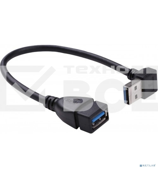 Кабель адаптер угловой KS-is KS-401O USB 3.0 M-F, левый
