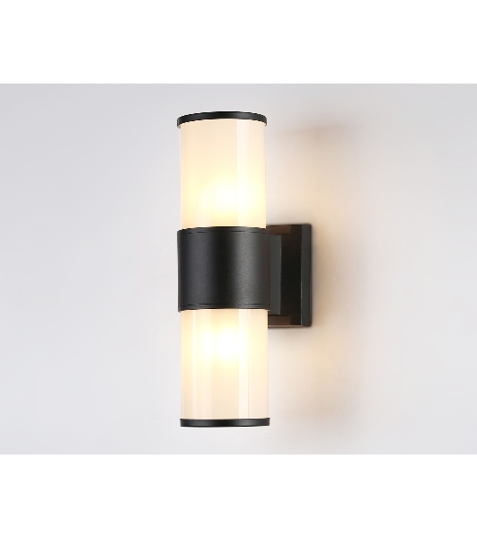Светильник Ambrella light ST2455 BK/FR черный/белый матовый IP54 E27 max 40W 300*90*155