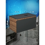 Тумба подвесная под раковину Bau Dream Blackwood 80, 1 ящик, дверца слева графит, фото2