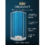 Душевой уголок BAU Dream Hit с поддоном 90x90х195, прозрачное закаленное стекло, хромированный профи, фото6